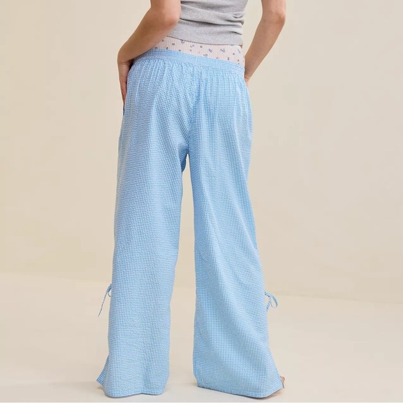Aerie Off-Duty Seersucker Side Tie Trouser PJ - Picture 2 of 4